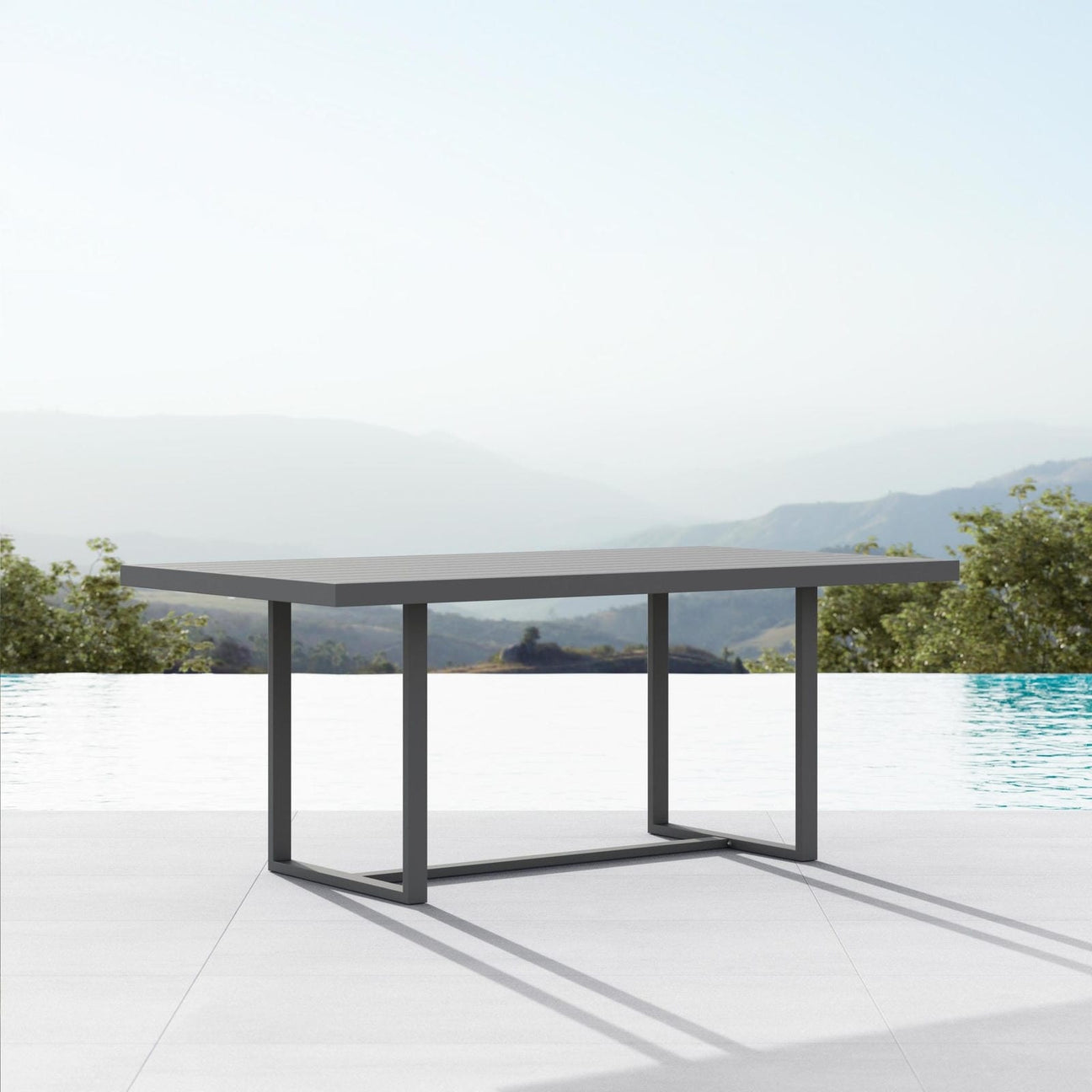 Pavia 71" Dining Table - Charcoal by Azurro Living