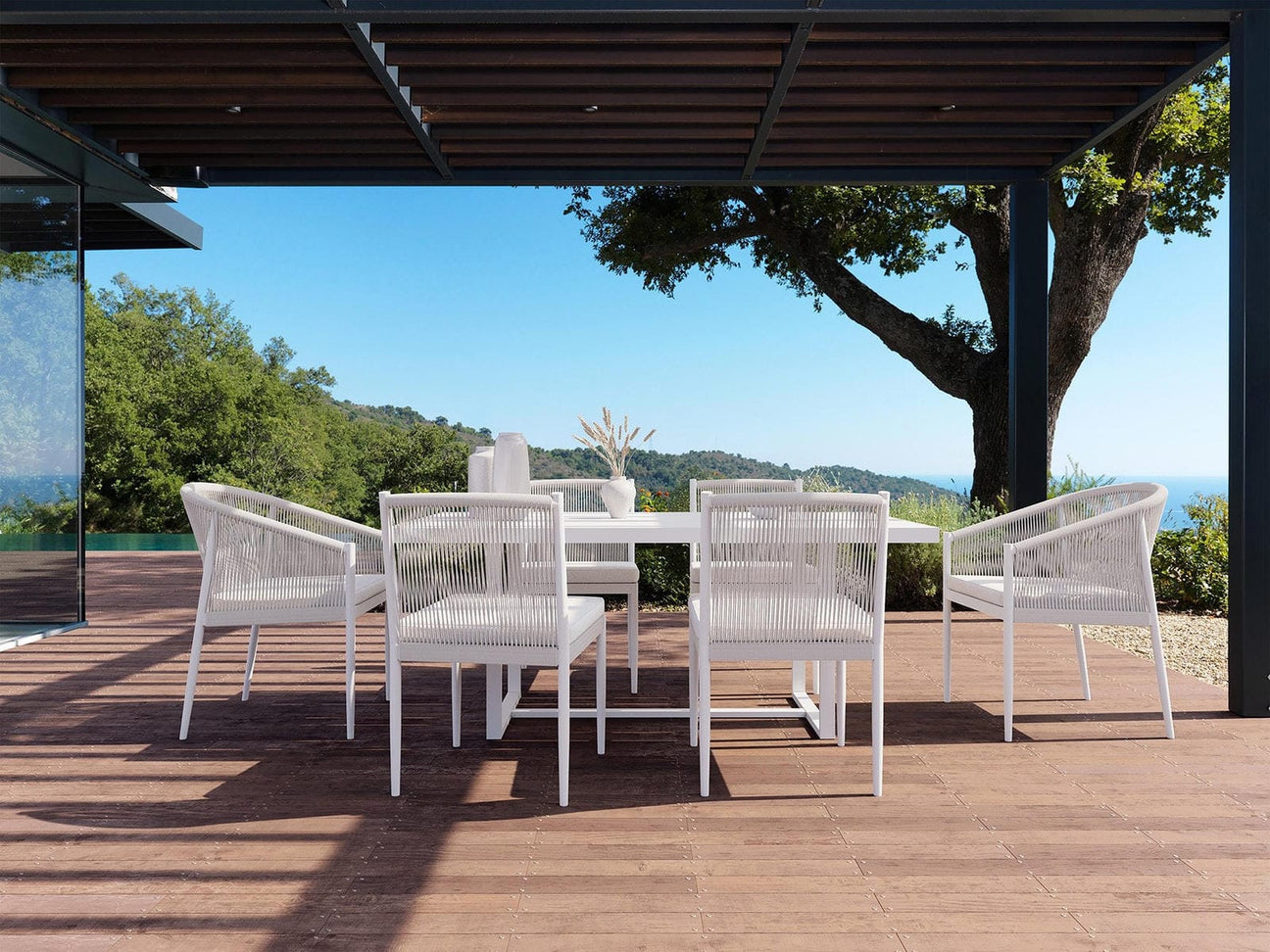 Pavia 71" Dining Table - White by Azurro Living