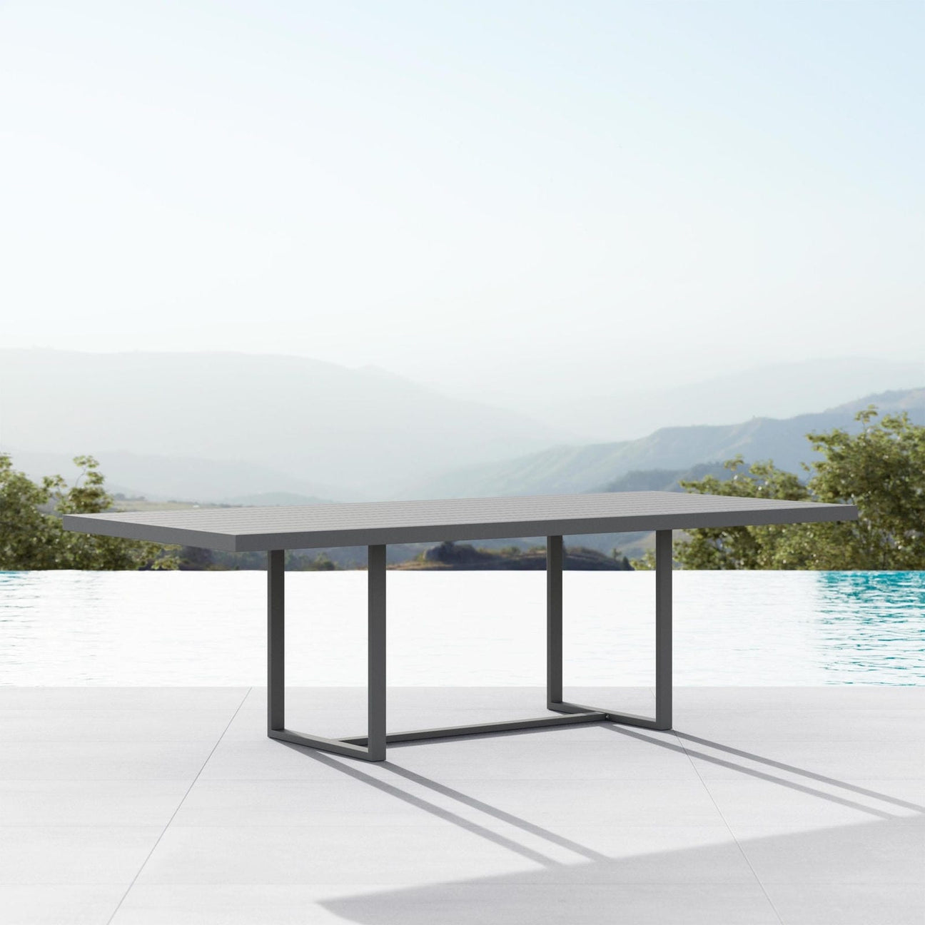 Pavia 96" Dining Table - Charcoal by Azurro Living