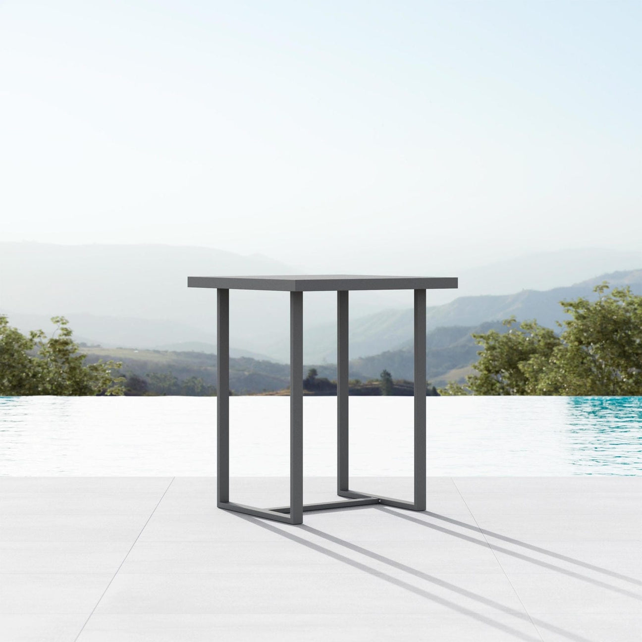 Pavia 35" Bar Table - Charcoal by Azurro Living