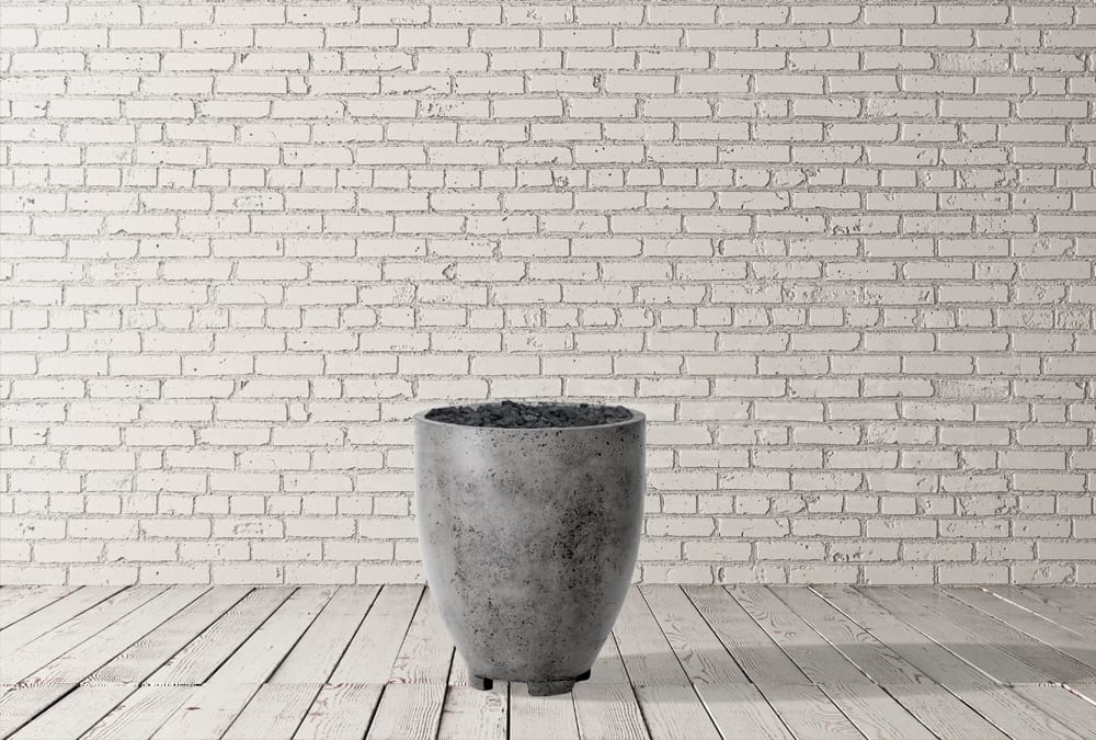 Prism Hardscapes Pentola 1 Round 24" Concrete Gas Fire Bowl - Thumbnail 3