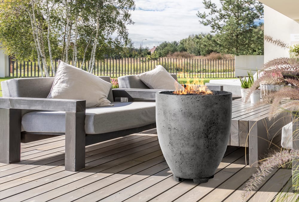 Prism Hardscapes Pentola 1 Round 24" Concrete Gas Fire Bowl