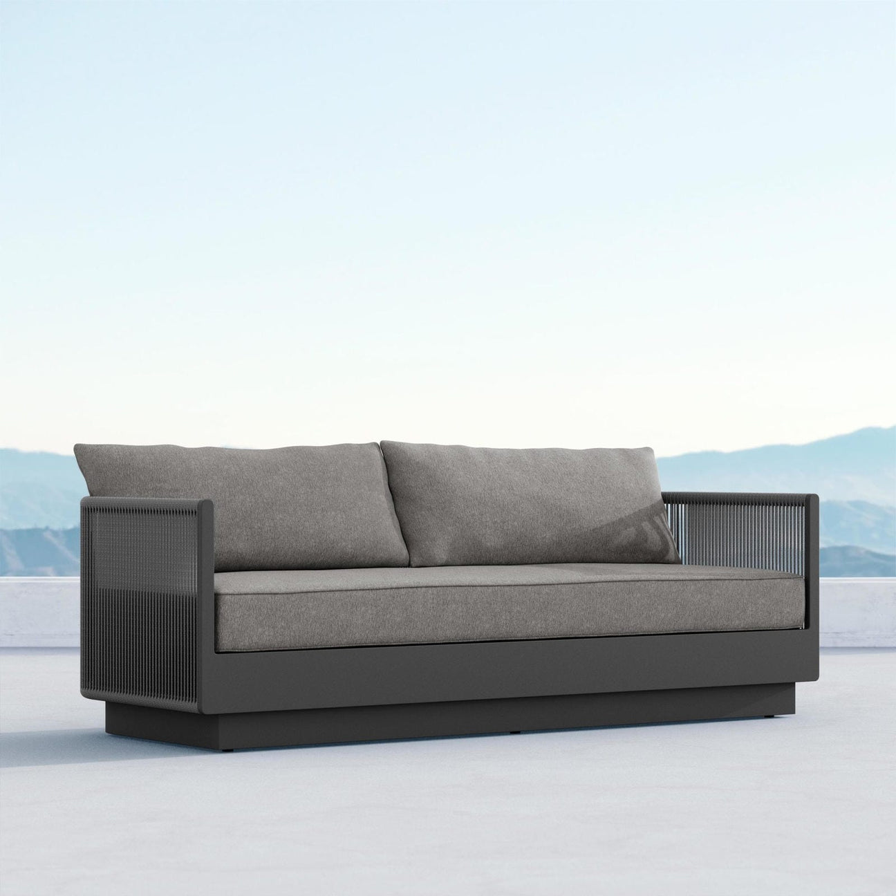 Porto 3 Seat Sofa - Charcoal by Azurro Living