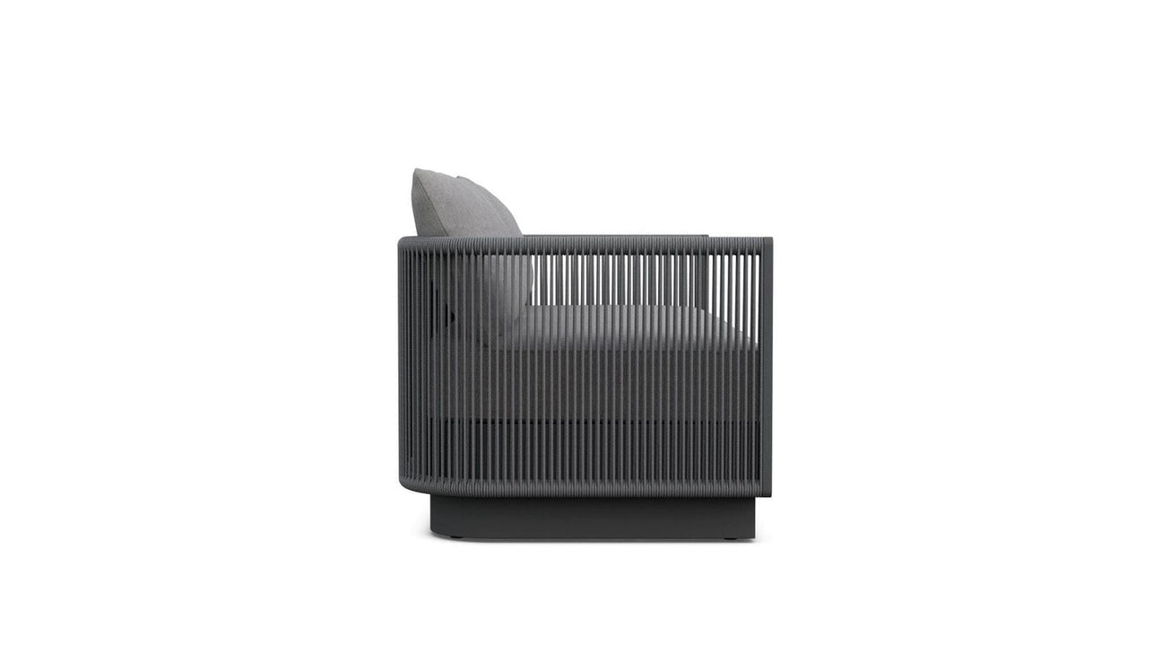 Porto 3 Seat Sofa - Charcoal by Azurro Living