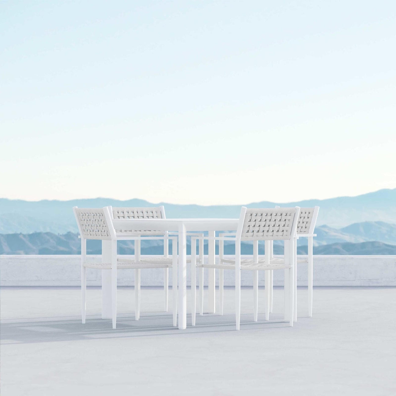 Porto 43" Dining Table - White by Azurro Living