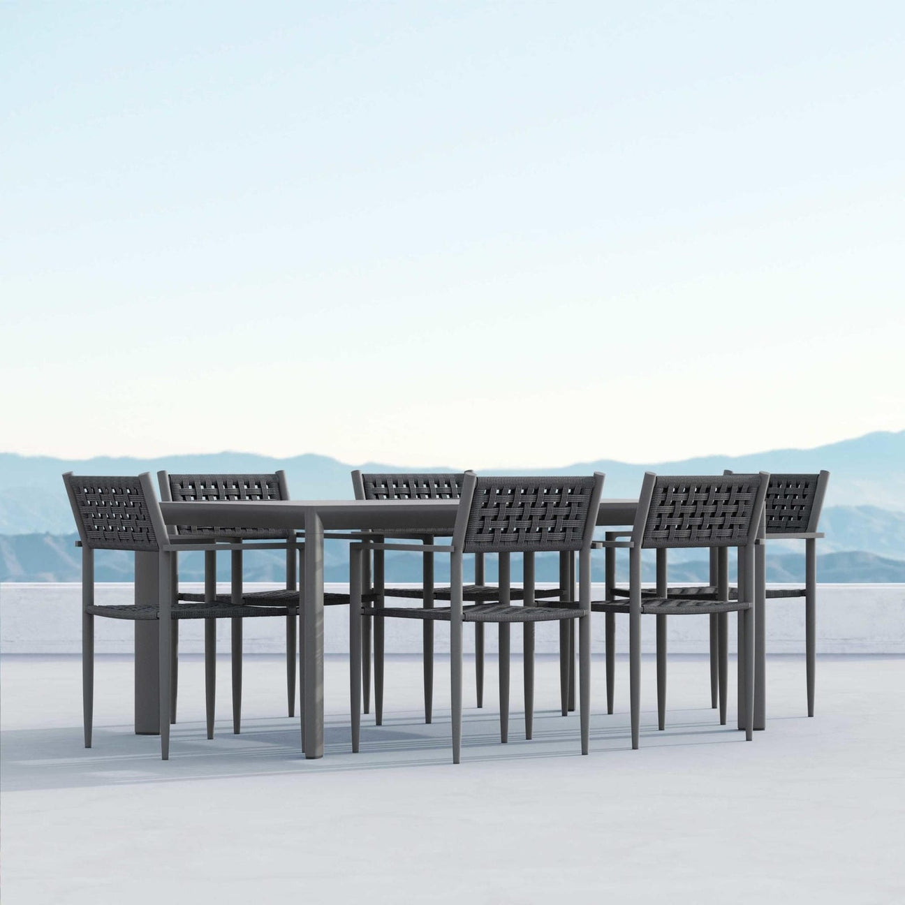 Porto 72" Dining Table - Charcoal by Azurro Living