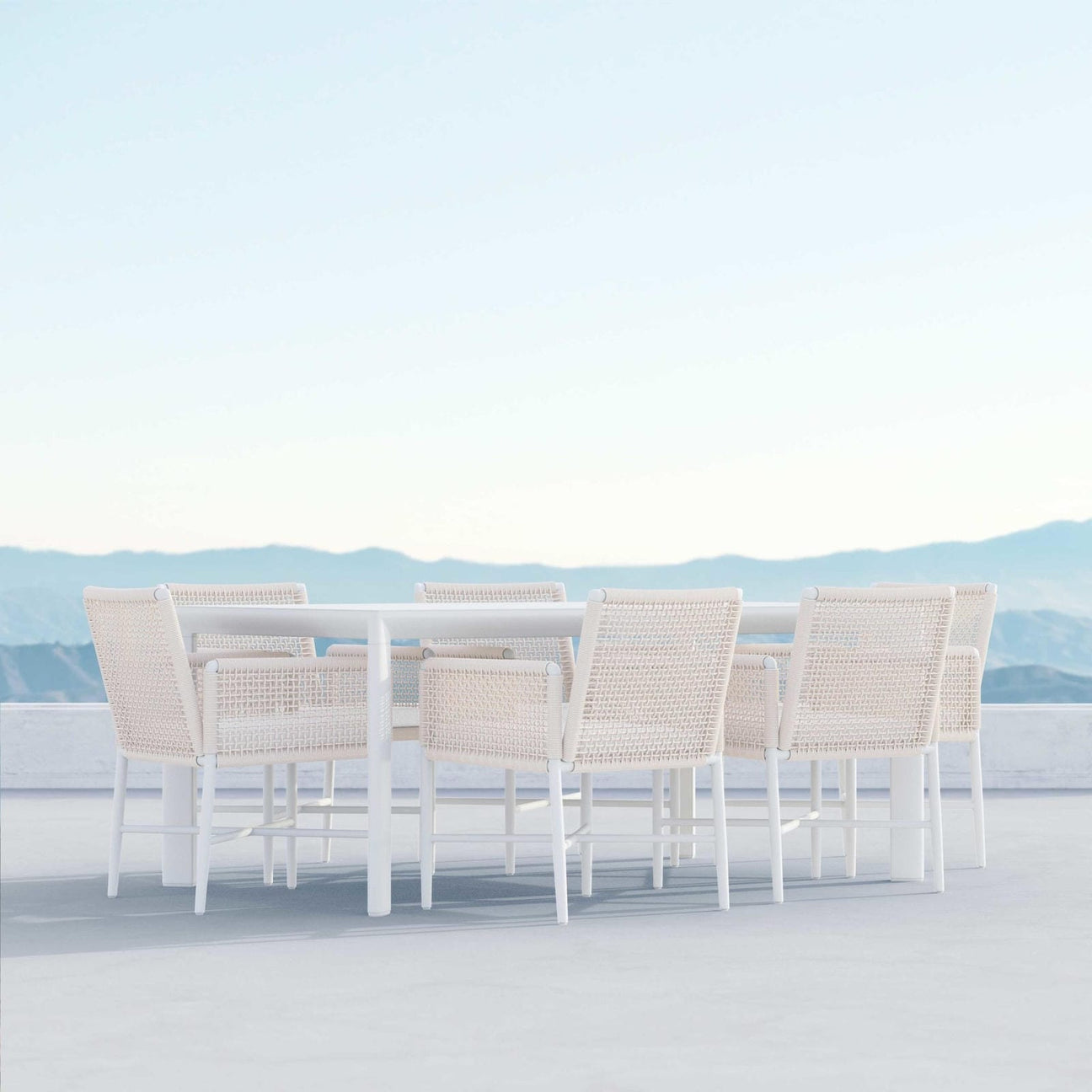Porto 72" Dining Table - White by Azurro Living