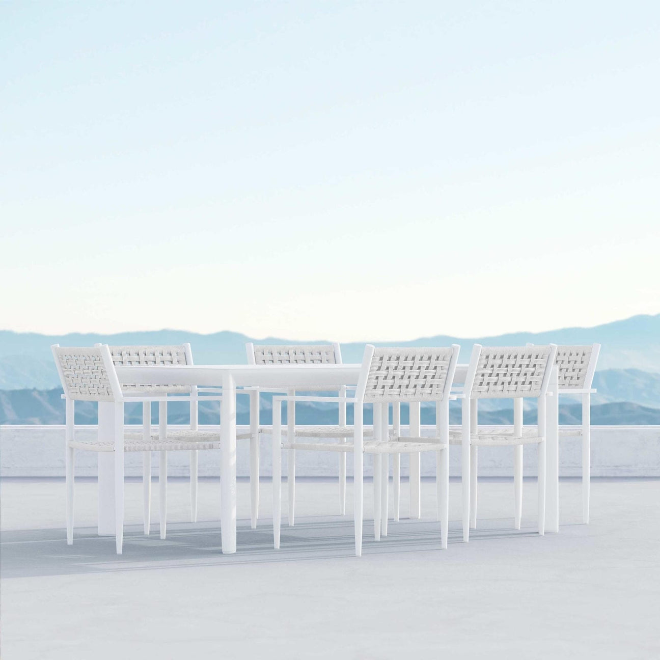 Porto 72" Dining Table - White by Azurro Living