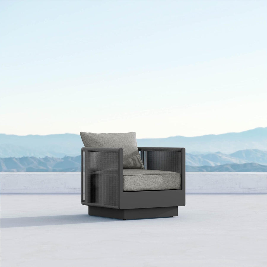 Porto Swivel Club Chair - Charcoal by Azurro Living