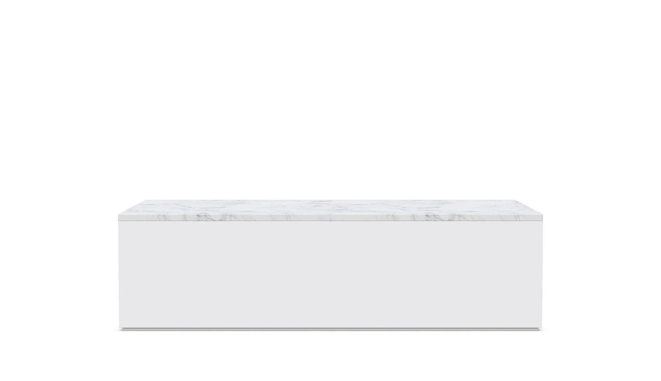 Porto Coffee Table Marble Top - White by Azurro Living