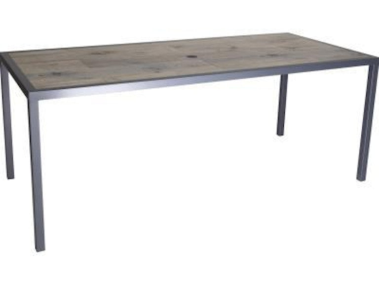 33"x75"  Quadra Dining Table with Umbrella Hole by  O.W. Lee