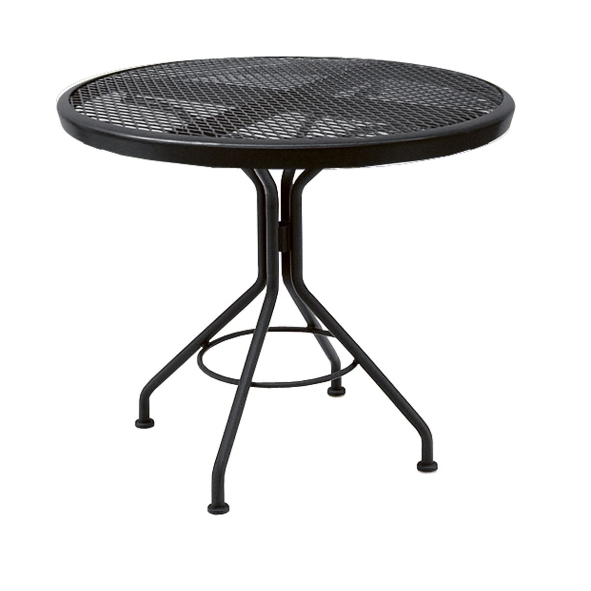 Café Series Textured Black Contact + 30" Round Bistro Table By Woodard