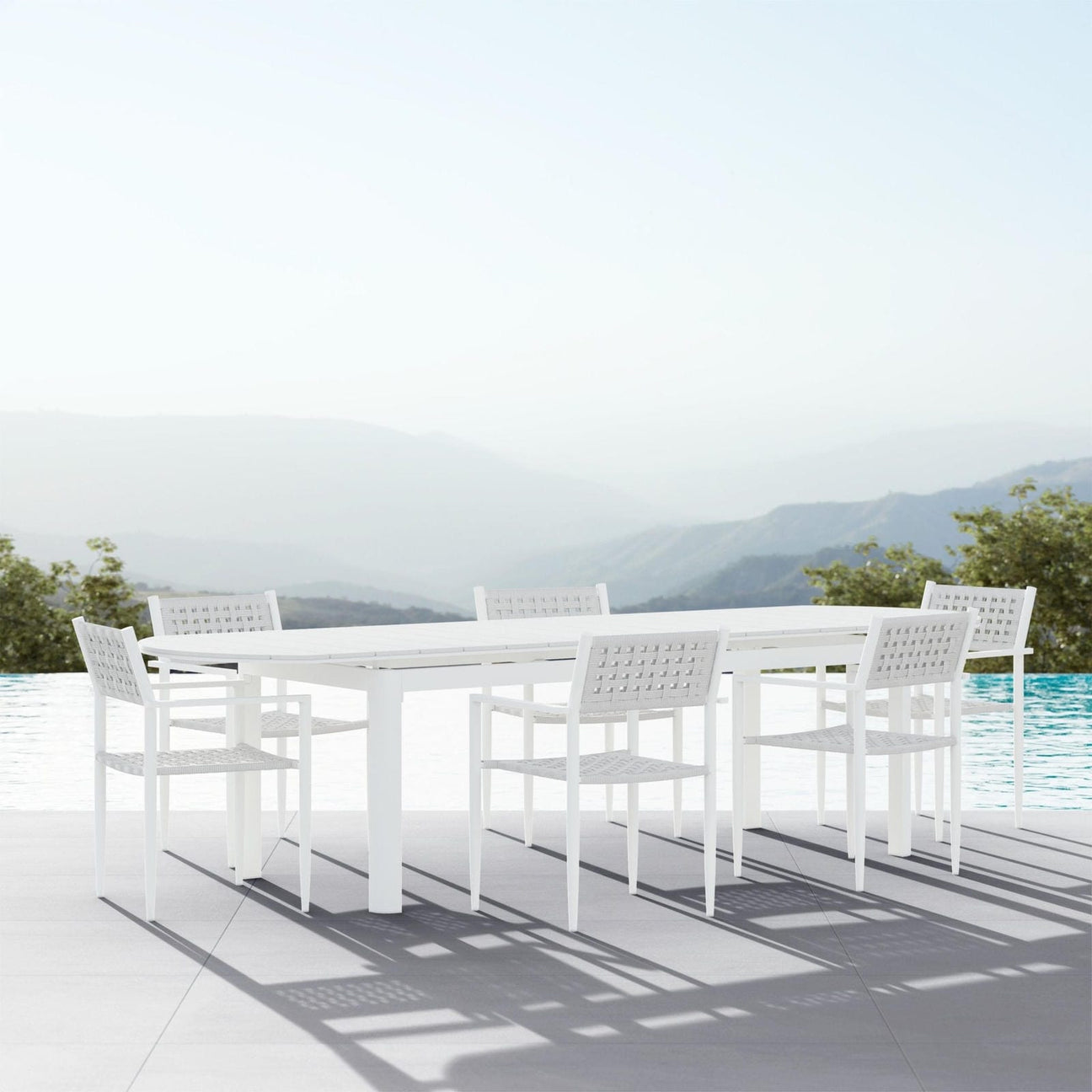 Seville 95 - 118" Extendable Dining Table - Glacier by Azurro Living