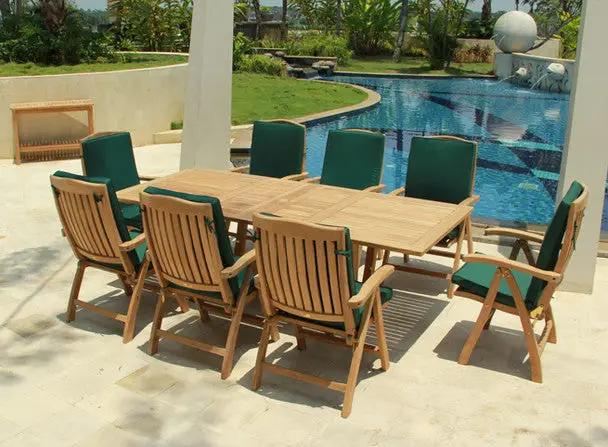 Classic Teak Slumber Table Set 9PC