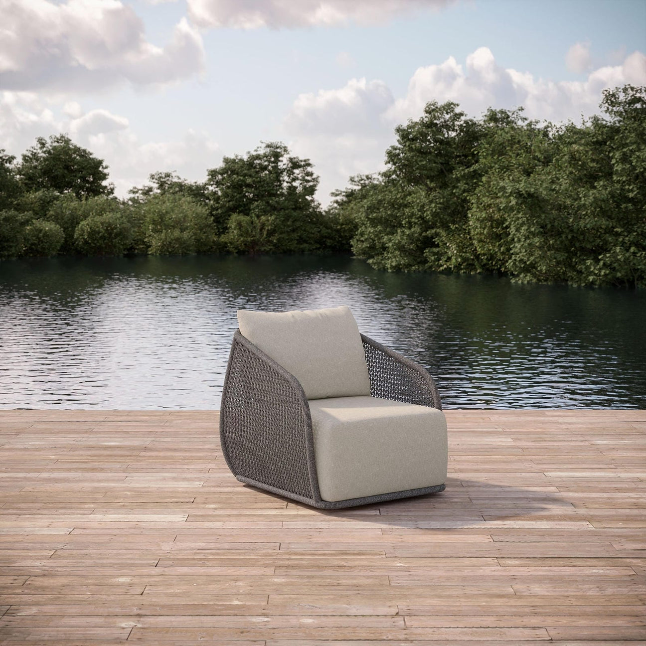 Sorrento Swivel Club Chair by Azurro Living