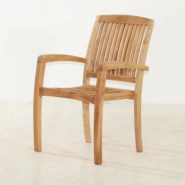 Marley Teak Stacking Arm Chair By Classic Teak