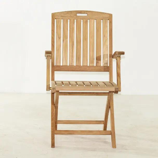 Stinson Folding Teak Arm Chair