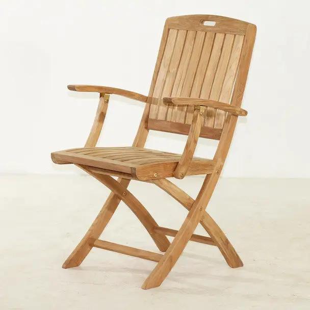 Stinson Folding Teak Arm Chair