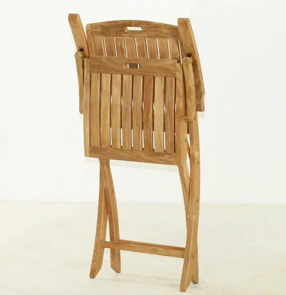 Stinson Folding Teak Arm Chair