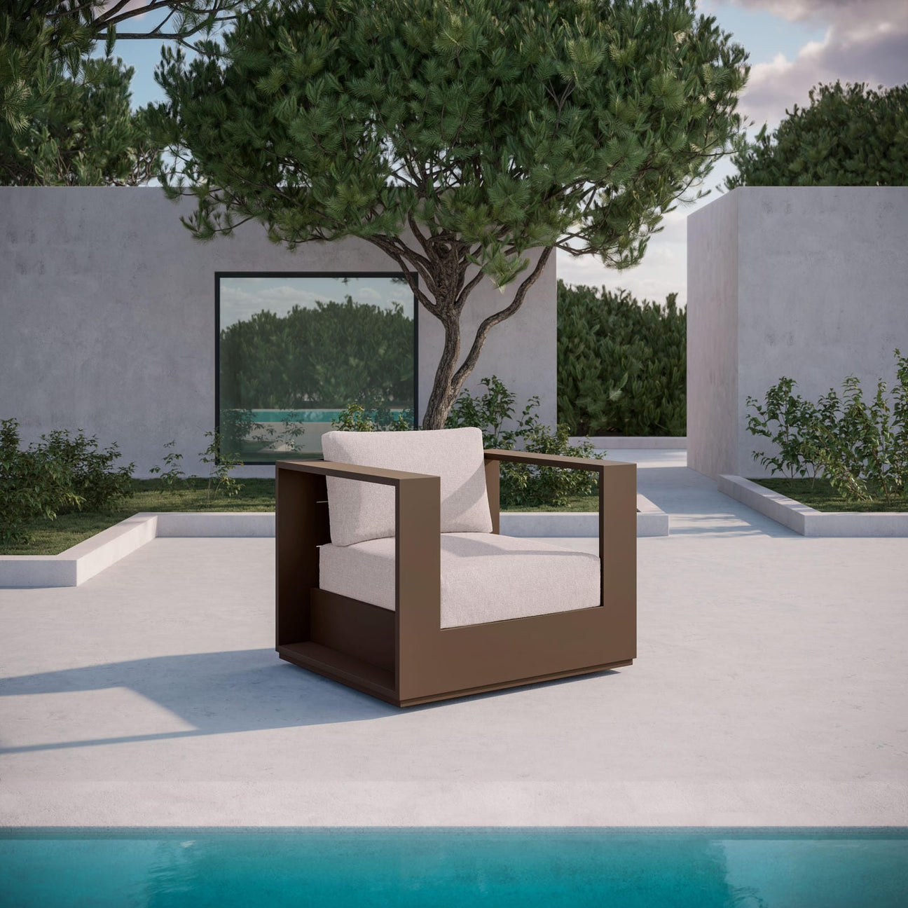 Sydney Swivel Club Chair - Bronze by Azurro Living