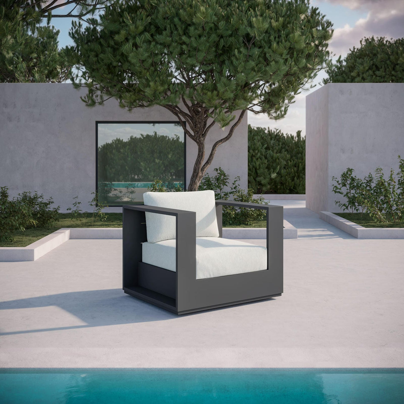 Sydney Swivel Club Chair - Charcoal by Azurro Living