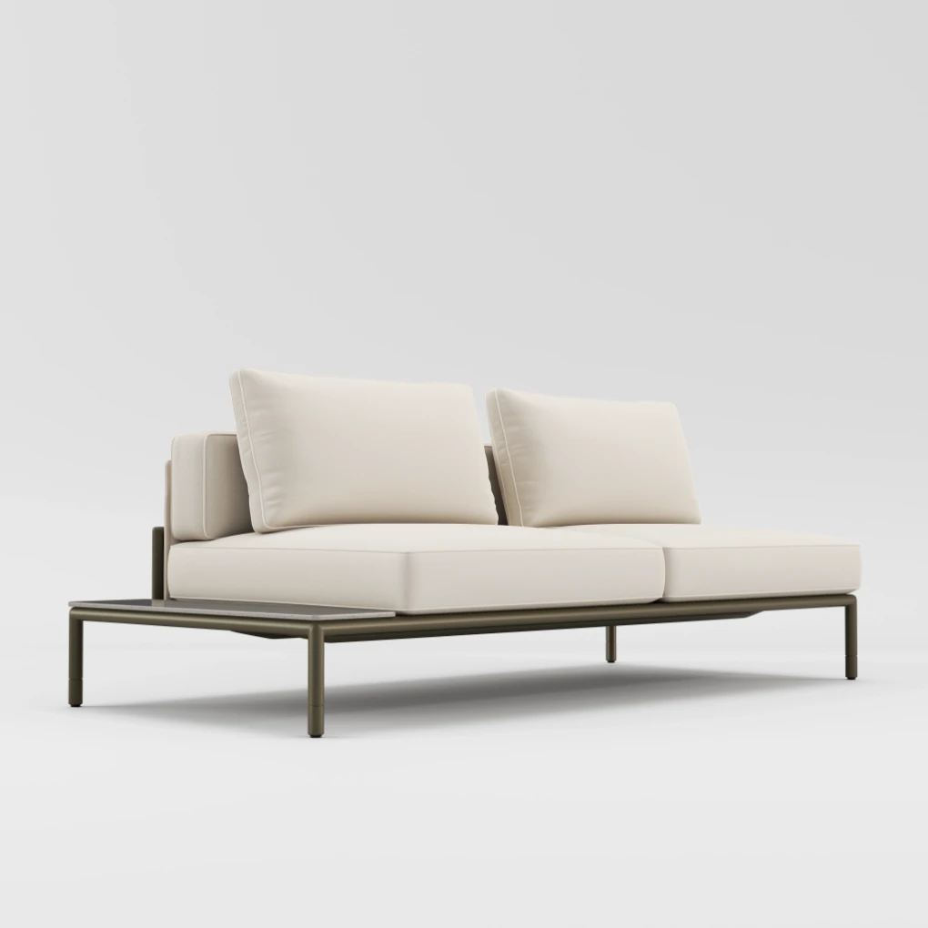 Moto Armless Sectional With Left Table by Brown Jordan