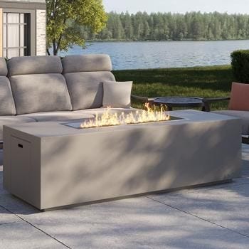 Huntington 75" x 25" Rectangular Fire Pit by Tropitone