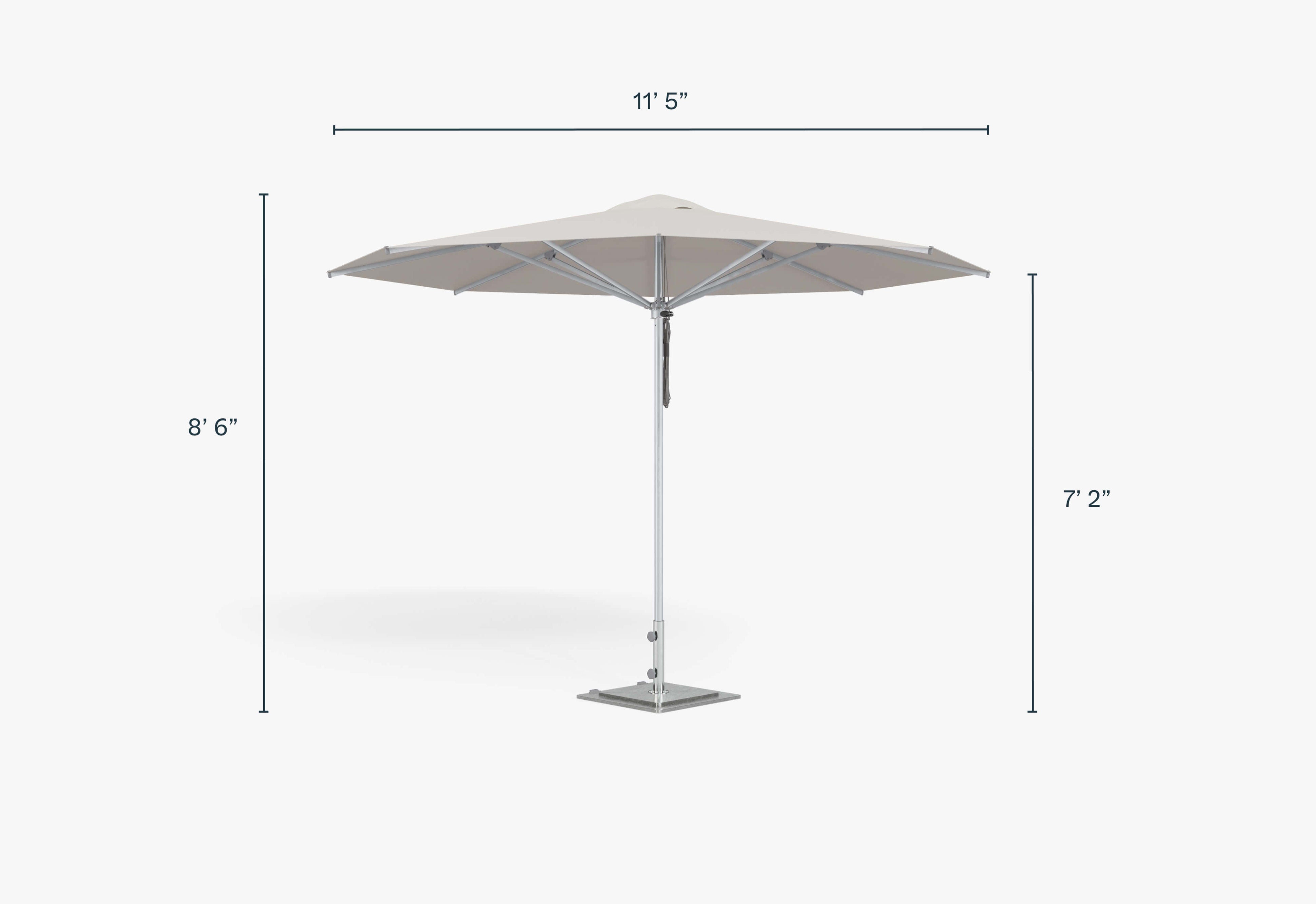 aluminum or steel patio umbrella Outer Marine-Grade Aluminum Outdoor Umbrella | Round