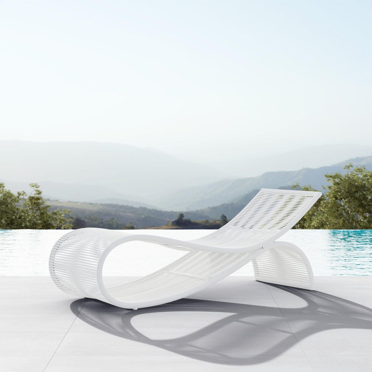 Wave Chaise Lounge - White Mist by Azurro Living