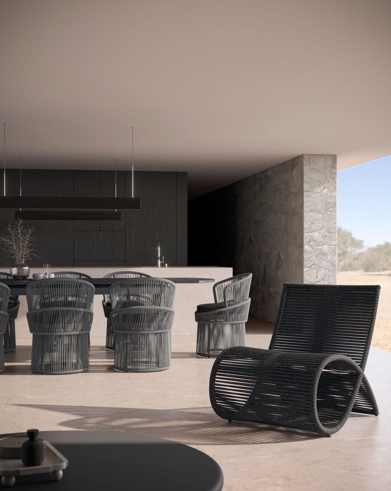 Wave Club Chair (QTY 2) - Pebble by Azurro Living